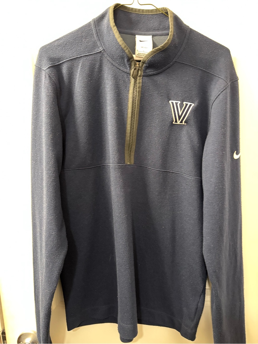 Nike Villanova Men's Navy Dri-fit Quarter-Zip Pullover